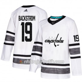 Män Ishockey Washington Capitals tröja Nicklas Backstrom 19 Vit 2019 All-Star Adidas Authentic